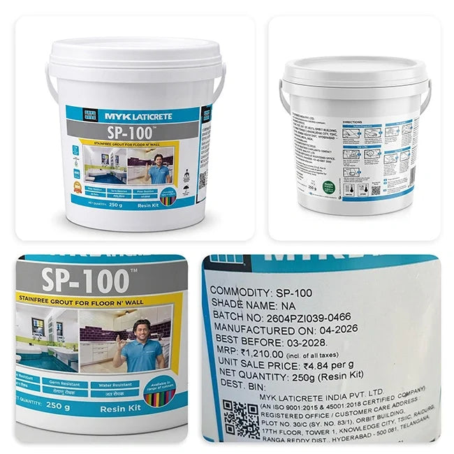 MYK Laticrete SP-100 Epoxy Tile Grout, Resin + Hardener Bucket, 250 gm