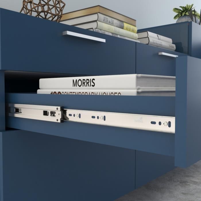 Hettich KA4732/Zinc 35Kg Drawer Channel (Soft Closing)