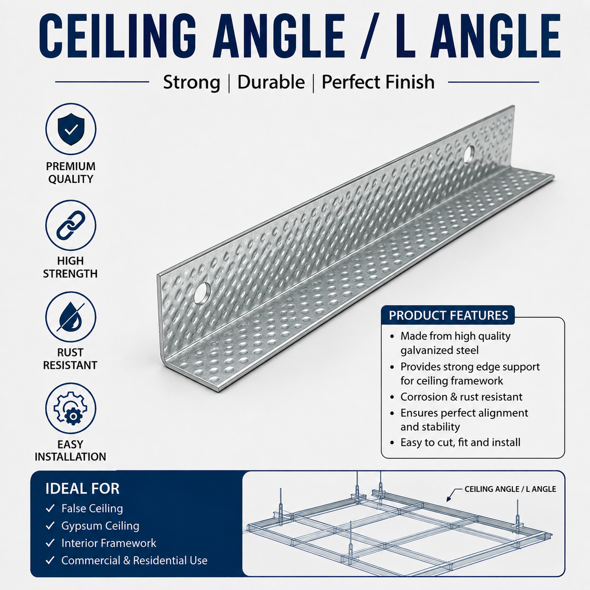 Expert Ceiling Angle ( L Angle ) 8 Feet Long