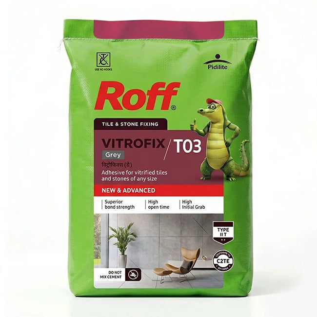 Roff T03 VFA Tile Adhesive, Grey, 20 Kg Bag