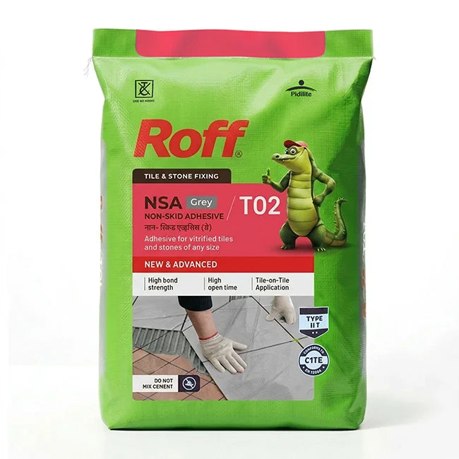 Roff T02 NSA Tile Adhesive, Grey, 30 Kg Bag