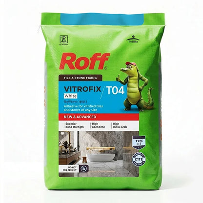 Roff T04 VFA Tile Adhesive, White, 20 Kg Bag