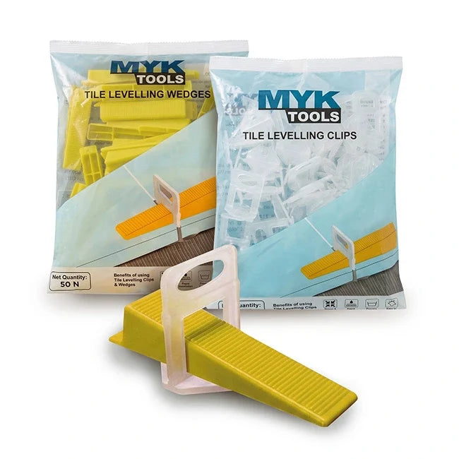 MYK Laticrete Tile Levelling Clips with Wedges - Pack of 50, 2 MM