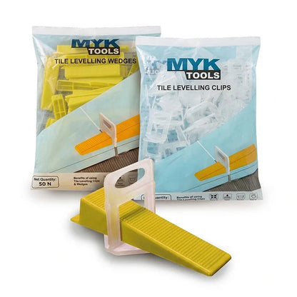 MYK Laticrete Tile Levelling Clips with Wedges - Pack of 50, 2 MM