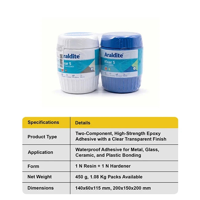 Araldite Klear5 Epoxy Adhesive 450 Gm