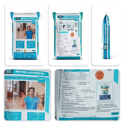 MYK Laticrete 307 Ceramic Tile Adhesive, White, 20 Kg Bag