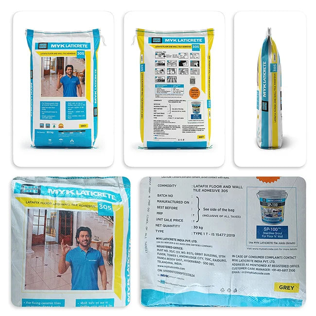 MYK Laticrete 305 Tile Adhesive, Grey, 30 Kg Bag