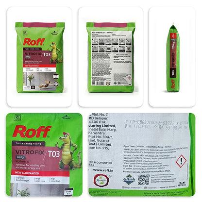 Roff T03 VFA Tile Adhesive, Grey, 20 Kg Bag