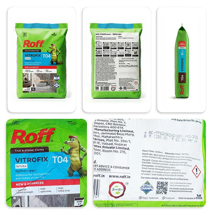 Roff T04 VFA Tile Adhesive, White, 20 Kg Bag