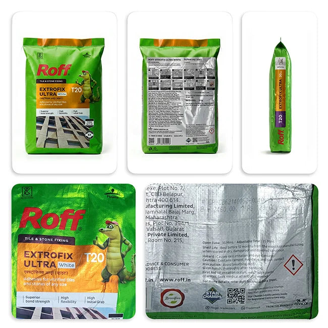 Roff T20 Extrofix Ultra Tile Adhesive, White, 20 Kg Bag