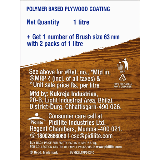 Fevicol Marinekoat Water Resistant Plywood Coating (1 ltr)